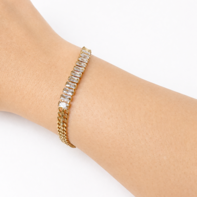 Pulseira Alma em aço inoxidável 316L com banho de ouro 18k