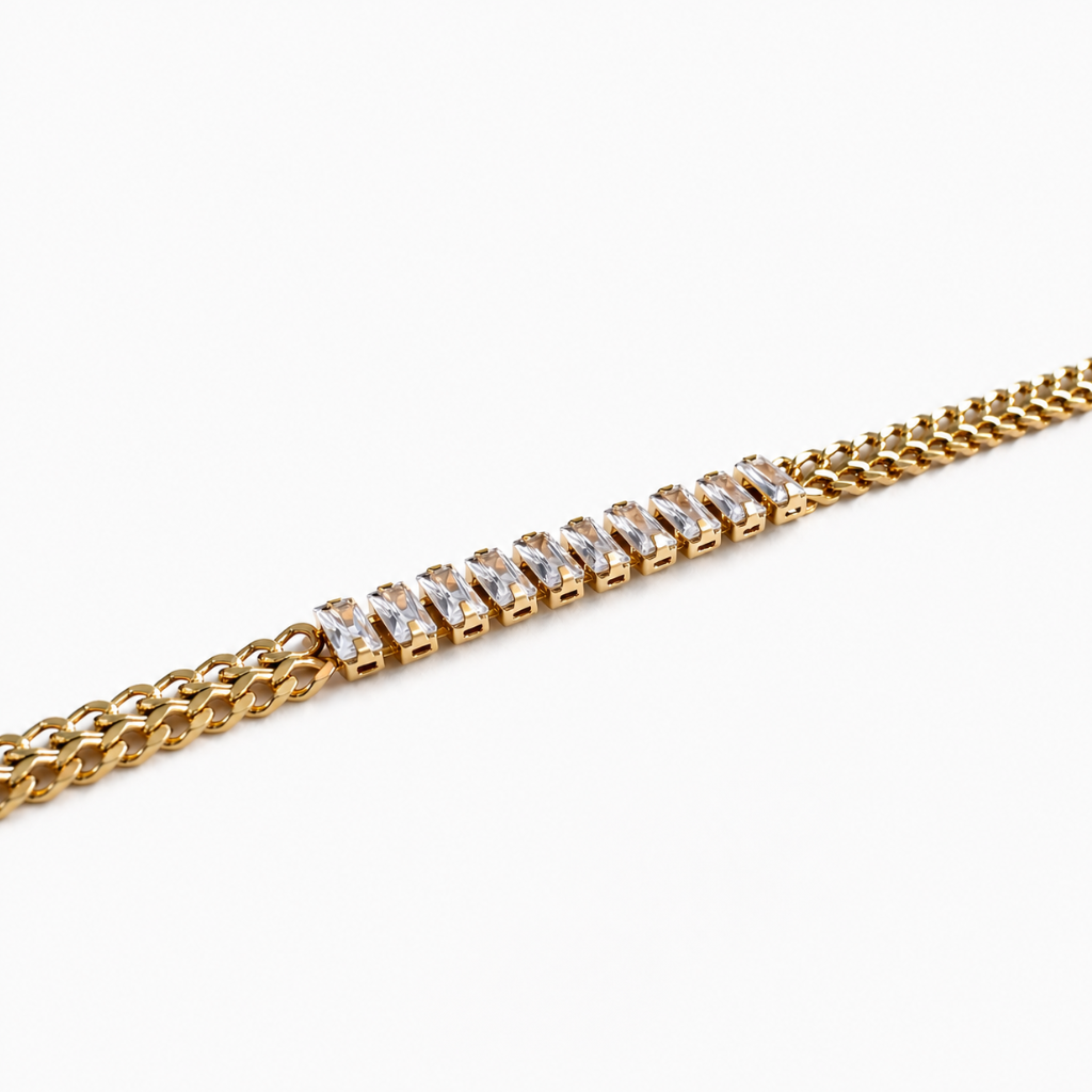 Pulseira Alma em aço inoxidável 316L com banho de ouro 18k
