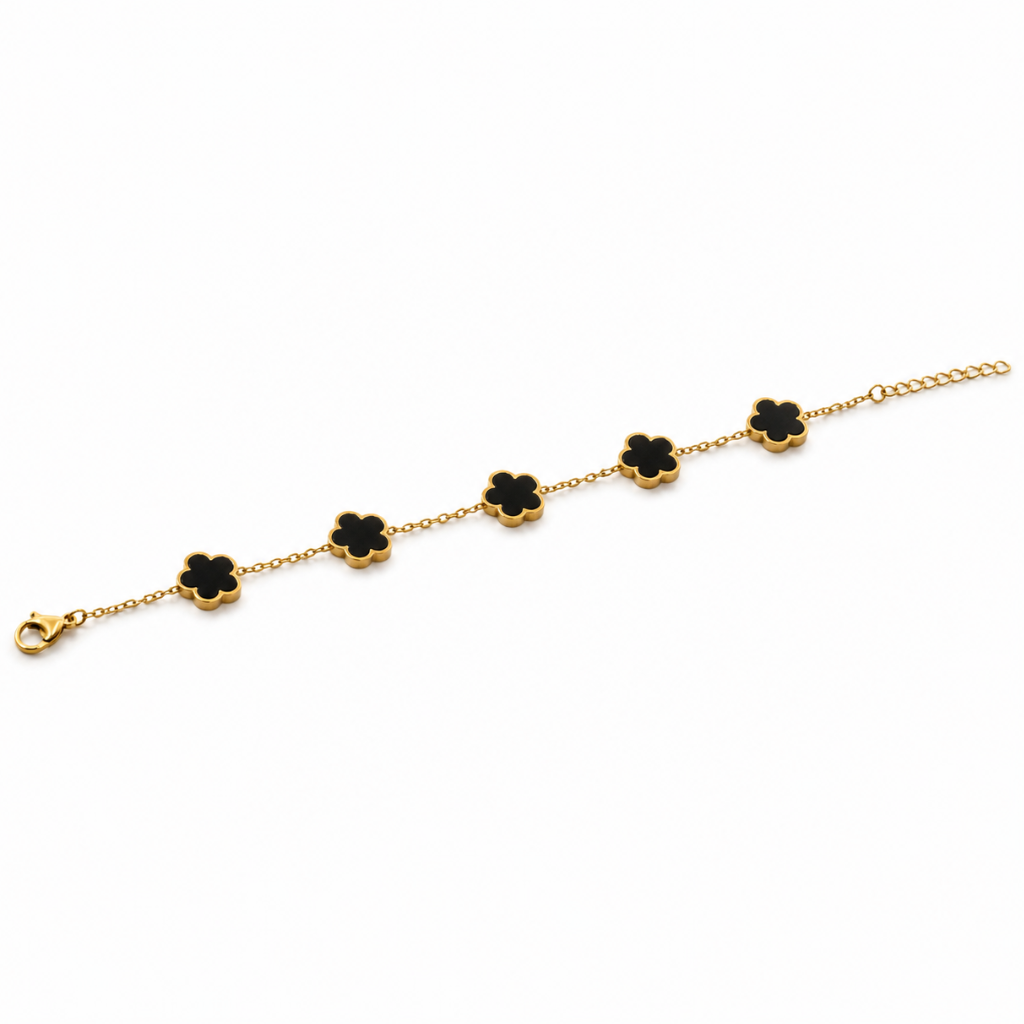 Pulseira Solin em aço inoxidável com forma de trevo
