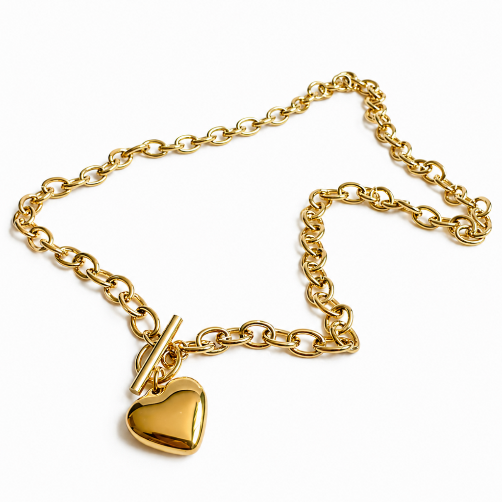 Colar Cora em aço inoxidável com banho de ouro