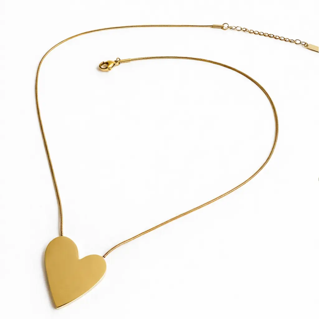 Colar Mira dourado em aço inoxidavel 316L